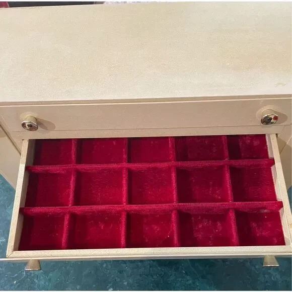VTG Craft Storage Chest  LARGE JEWELRY BOX Mele Buxton MID-CENTURY Modern BIG - Picture 10 of 14